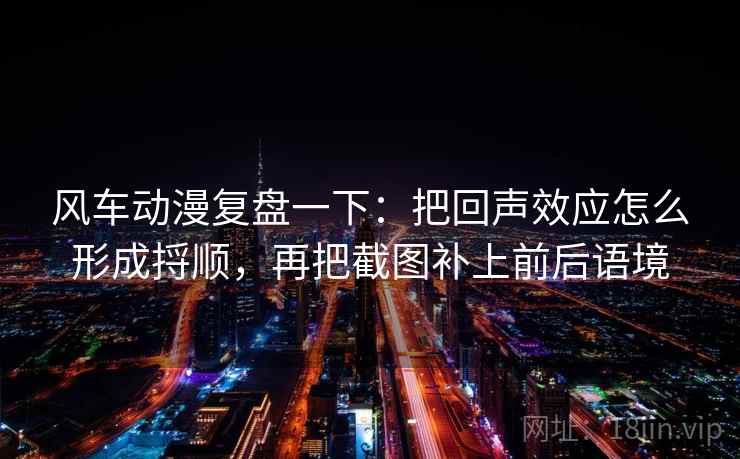 风车动漫复盘一下：把回声效应怎么形成捋顺，再把截图补上前后语境